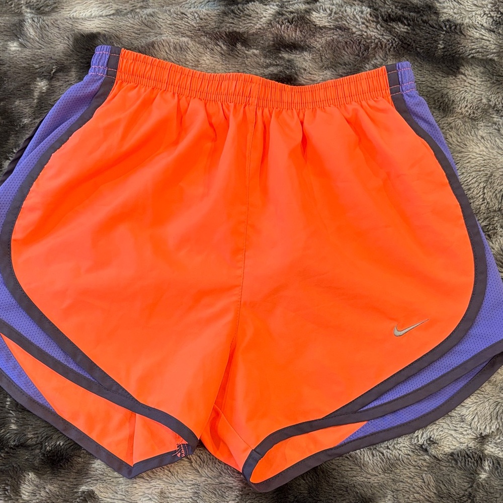 Nike Orange and Purple Athletic Shorts